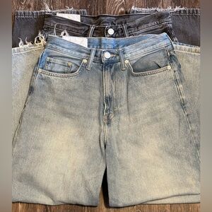 H&M Men's Baggy Jeans Pack - Gray and Blue Wash Denim - Relaxed Fit - Size 28x30